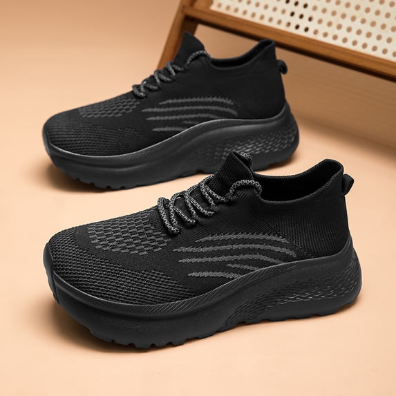 Men's Extra Wide Running Shoes, Lightweight Breathable Knit Sneakers with Cushioned Thick Sole for Walking, Training, and Daily Comfort