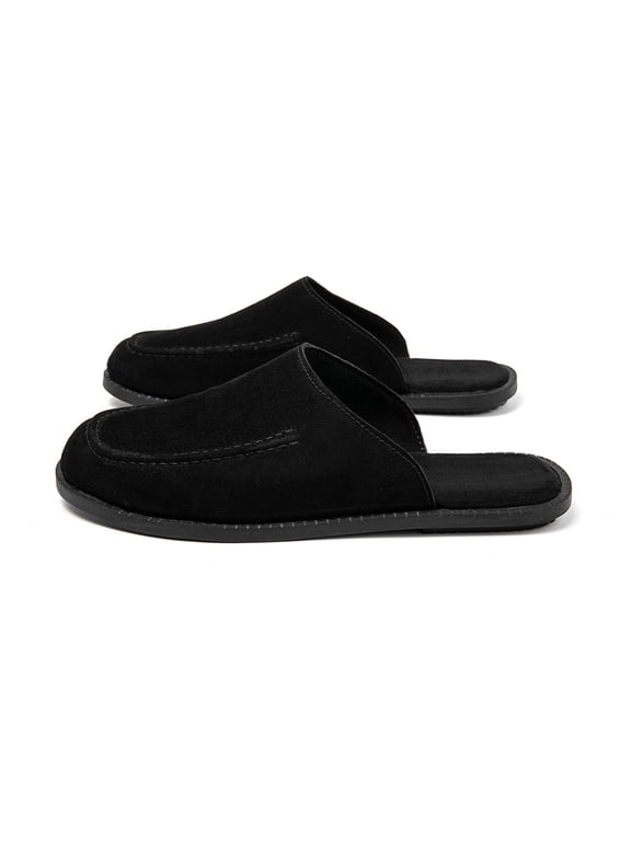 Men’s Extra Wide Toe Open Back Slippers, Slip-On Outdoor Casual Shoes, 1 Pair