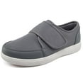 thumbnail image 1 of CBMTCR Men's Walking Shoes with Adjustable Closure, Extra Wide, Arch Support, Gray, 12 X-Wide, 1 of 8