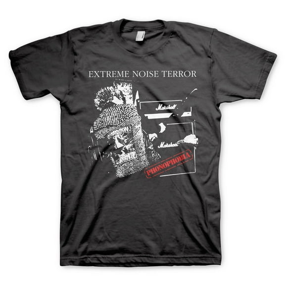 Men's Extreme Noise Terror Phonophobia Tee T-shirt Large Black