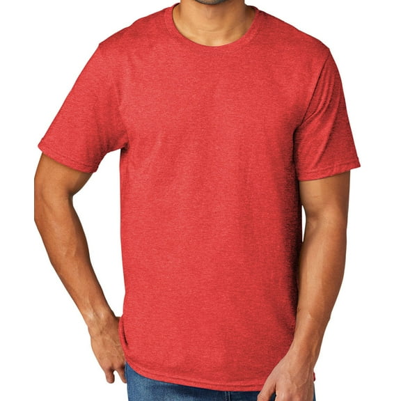Men's Extreme Softness TriBlend Tee Shirt, 3XL Bright Red Heather
