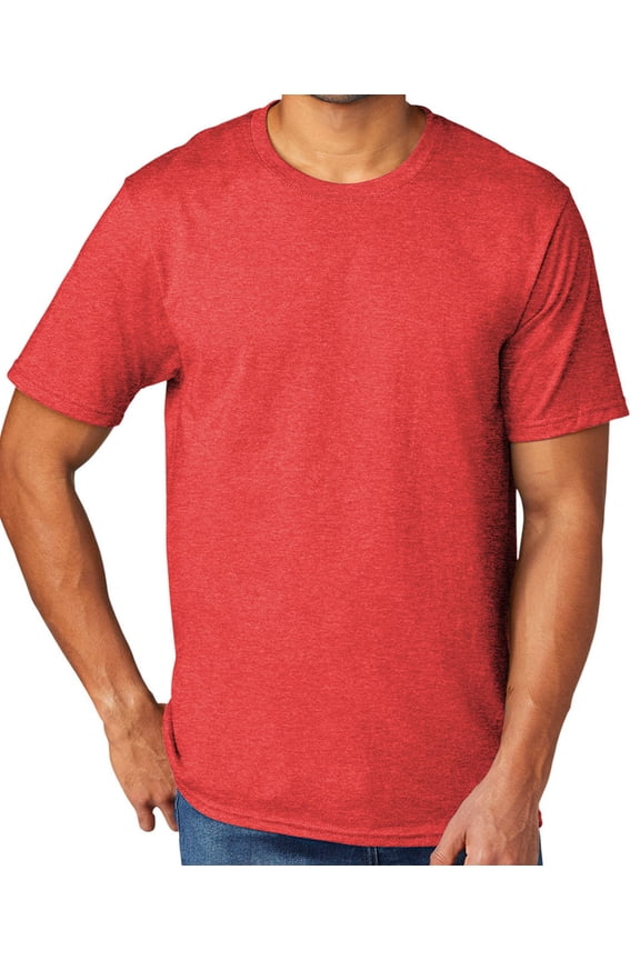 Men's Extreme Softness TriBlend Tee Shirt, 3XL Bright Red Heather