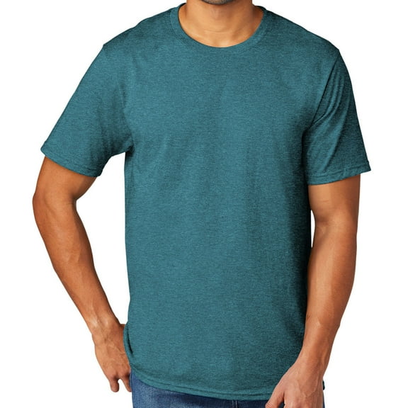Men's Extreme Softness TriBlend Tee Shirt, 4XL Vivid Teal Heather