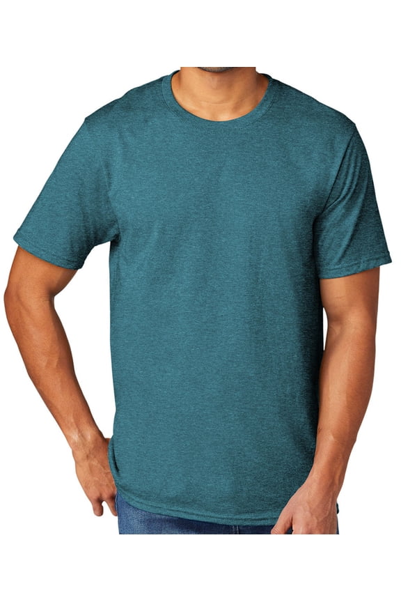 Men's Extreme Softness TriBlend Tee Shirt, Large Vivid Teal Heather