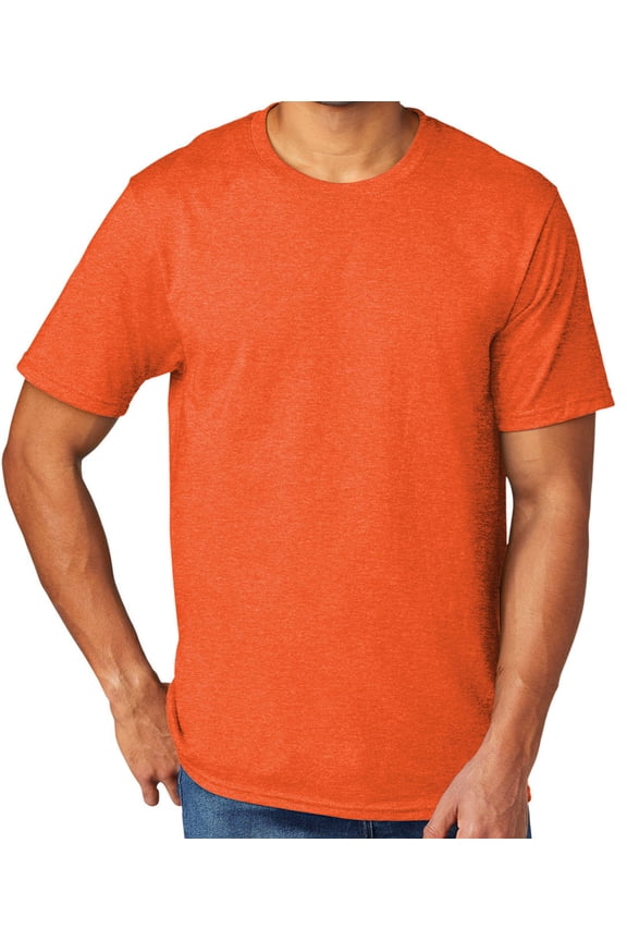 Men's Extreme Softness TriBlend Tee Shirt, XL Deep Orange Heather