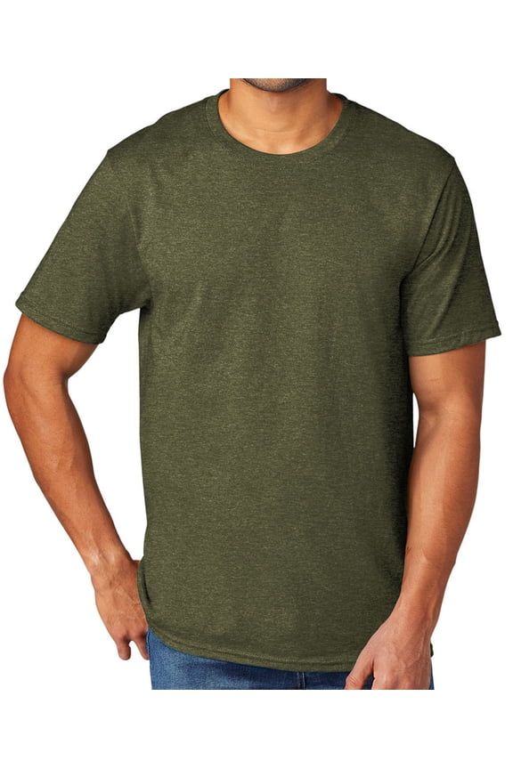 Men's Extreme Softness TriBlend Tee Shirt, XL Military Green Heather