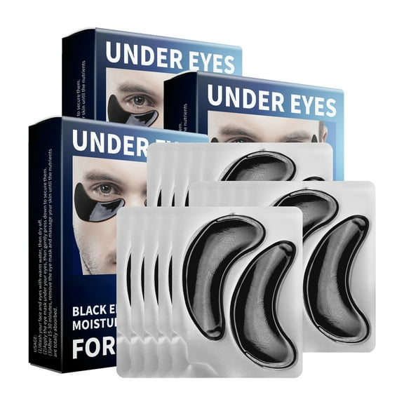 Men's Under Eye Patches, Collagen Gel Under Eye Mask for Dark Circles - Puffy Eyes - Eye Bags - Dry Eyes, Under Eye Treatment, Eye Patches Skincare for Adults, 3 Boxes