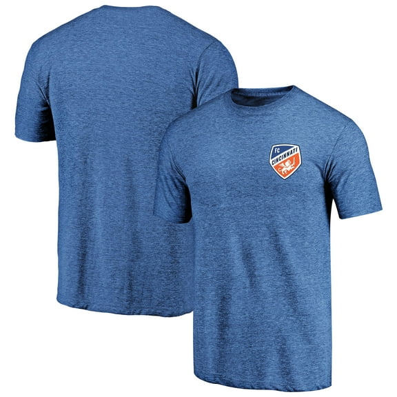Men's FC Cincinnati Royal Left Chest Primary Logo Tri-Blend T-Shirt