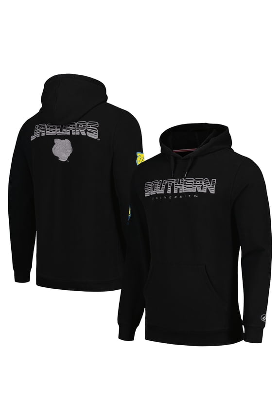 Men's FISLL  Black Southern University Jaguars Puff Print Sliced Pullover Hoodie