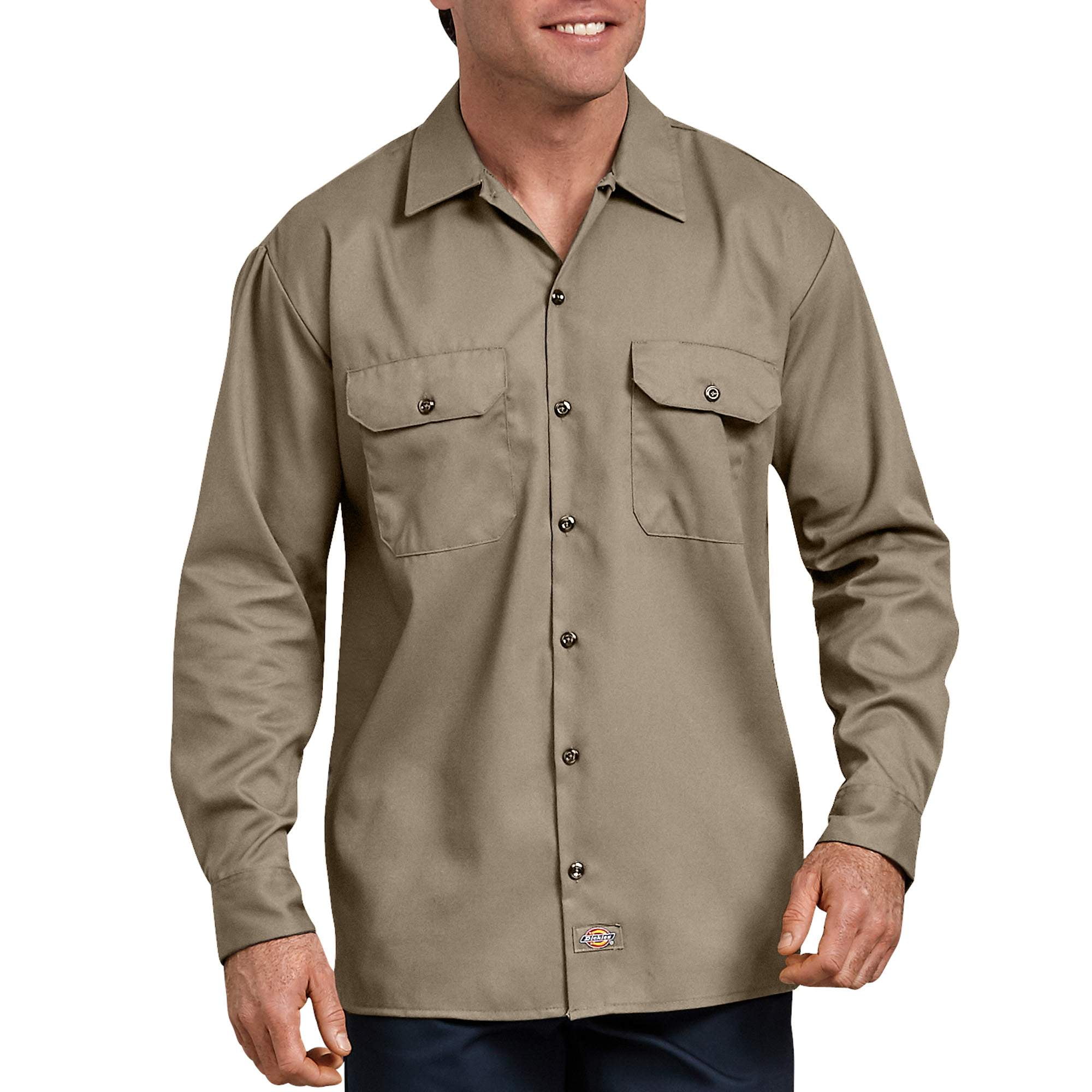 Men's FLEX Long Sleeve Twill Shirt - Walmart.com