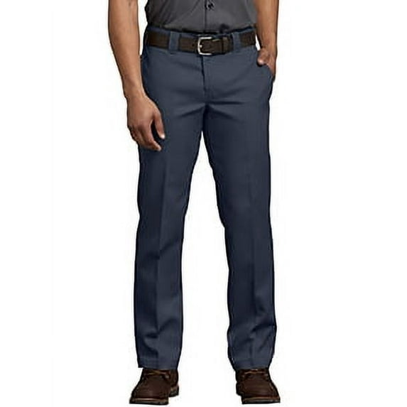 Men's FLEX Slim Fit Straight Leg Work Pant - DARK NAVY _33 - 34