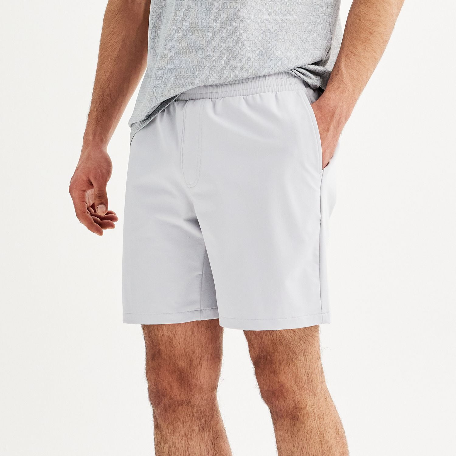 Men's FLX Everyday 7-inch Short Color: Light Gray Size: M