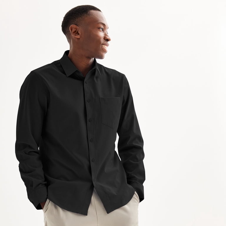 Men's FLX Slim Performance Untucked-Fit Button Down Shirt Color