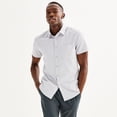 thumbnail image 1 of Men's FLX Slim Performance Untucked-Fit Button Down Shirt Color: Overpass Gray Size: M SLIM, 1 of 4