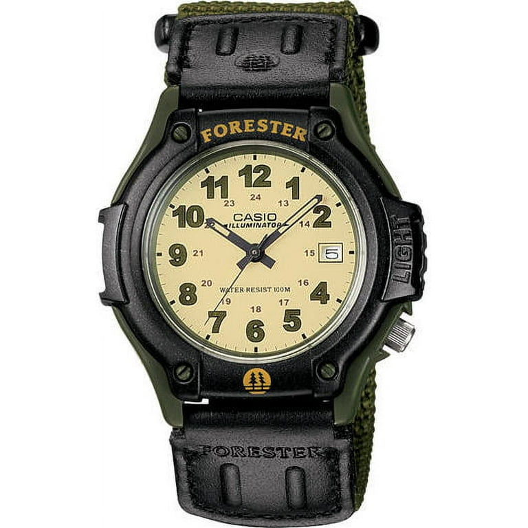 Men s FT500WVB 3BV Green Cloth Quartz Watch