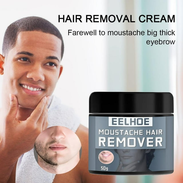 Men's Facial Hair Removal Cream for Beard Chin Hairline Underarm Chest