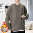 thumbnail image 1 of Men's Fake Two Long-Sleeved Sweater-Plus Velvet Loose Top, 1 of 12