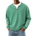 thumbnail image 1 of Men's Fake Two-piece Sweatshirt, Fashion Pullover with Layered Collar Design, Long Sleeve Casual Top for Autumn Fall Streetwear, 1 of 4