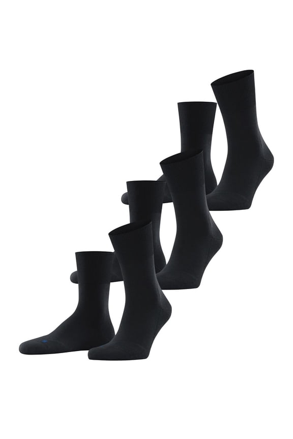 Men's Falke 13029 Running Plush Sole Sock - 3 Pack (Black M/L)