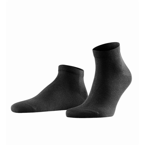 Falke Men's Socks, 2-Pack - Happy, Sneaker Socks, Cotton Black 39-42 (Uk 5,5-8)