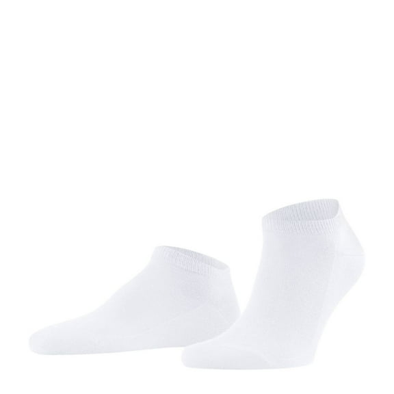 Men's Falke 14612 Family Sustainable No Show Cotton Sneaker Sock (White L)