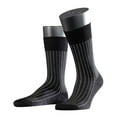 thumbnail image 1 of Men's Falke 14648 Shadow Cotton Ribbed Fashion Sock (Black/Grey L), 1 of 4