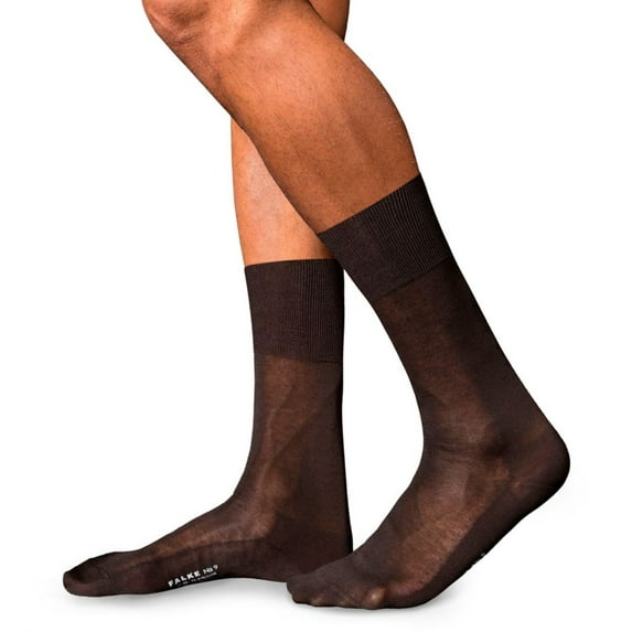 Men's Falke 14651 No. 9 Cotton Gentlemen Sock (Brown S)