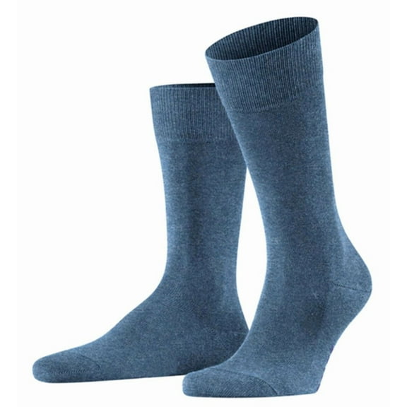 Men's Falke 14657 Family Sustainable Cotton Blend Crew Sock (Light Denim S)