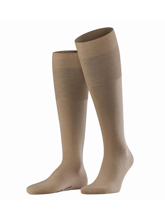 Men's Falke 15435 Airport Knee High Virgin Wool Sock (Sand M)