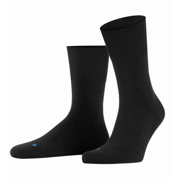 Men's Falke 16605 Run Plush Sole Sock (Black M/L)