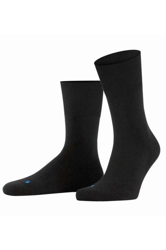 Men's Falke 16605 Run Plush Sole Sock (Black S/M)