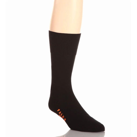Men's Falke 16605 Run Plush Sole Sock (Black S)