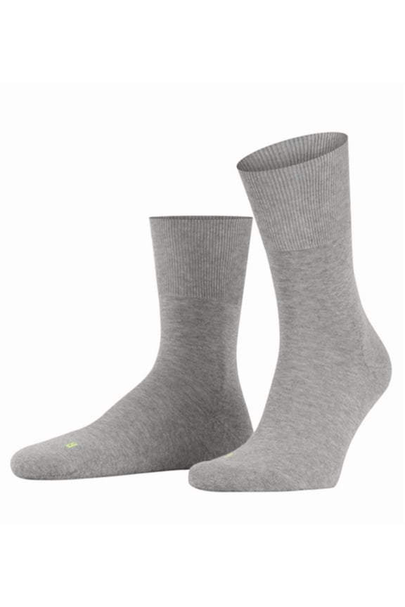 Men's Falke 16605 Run Plush Sole Sock (Light Grey L)