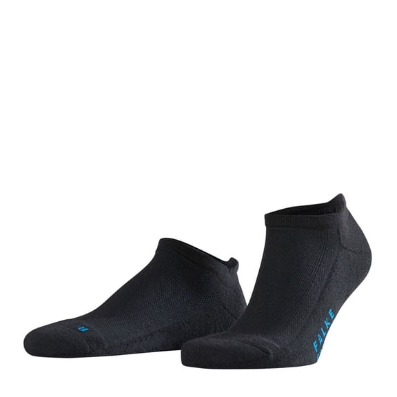 Men's Falke 16609 Cool Kick No Show Plush Sneaker Sock (Black M)
