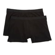 Mens Falke 68100 Daily Egyptian Cotton Boxer Brief - 2 Pack Black 3XL