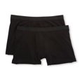 thumbnail image 1 of Men's Falke 68100 Daily Egyptian Cotton Boxer Brief - 2 Pack (Black M), 1 of 1