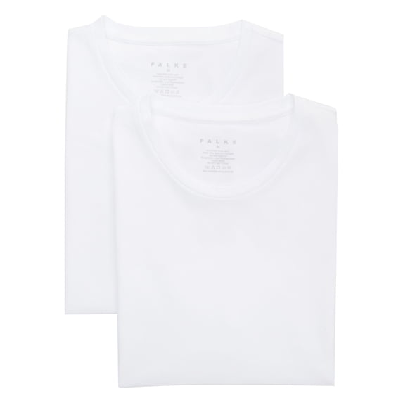 Men's Falke 68105 Daily Egyptian Cotton Muscle Shirt - 2 Pack (White L)