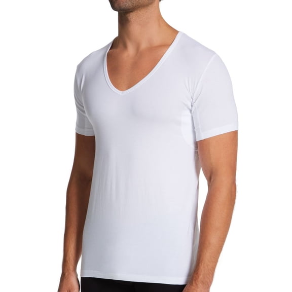 Men's Falke 68116 Outlast Deep V-Neck T-Shirt (White XL)