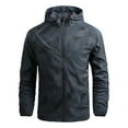 thumbnail image 1 of Men's Fall Casual Shrinkable Hooded Jacket Thin Outdoor Irregular Printed Windproof Coat Loose Outdoor Top Heavy Jacket, 1 of 5