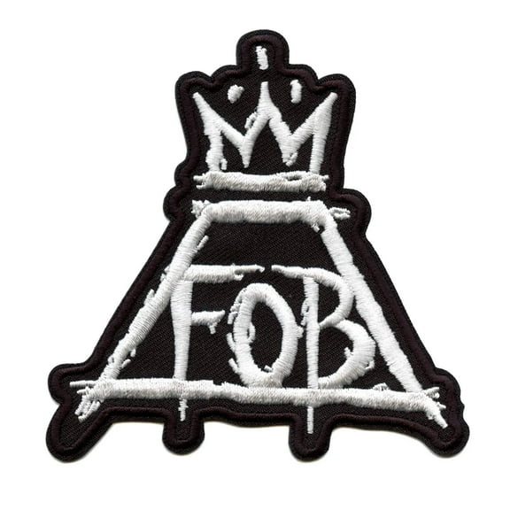 Men's Fall Out Boy Crown Embroidered Patch Black