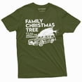 thumbnail image 1 of Men's Family Christmas Tree Popular Culture T-shirt Funny Xmas Gifts Family Experience Tee (X-Large Military Green), 1 of 6