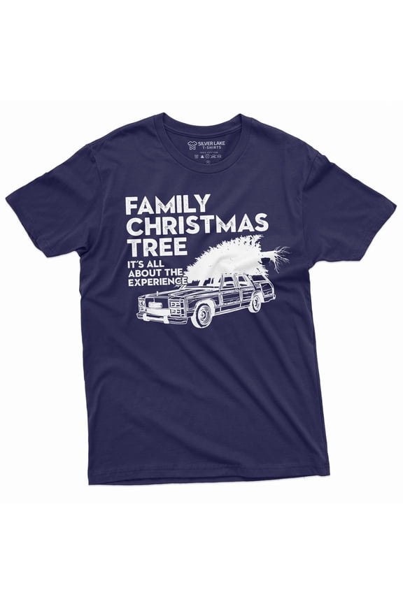 Men's Family Christmas Tree Popular Culture T-shirt Funny Xmas Gifts Family Experience Tee
