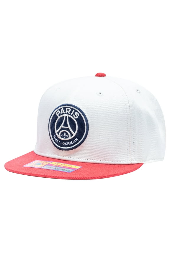 Men's Fan Ink  White/Red Paris Saint-Germain Evolve Snapback Hat