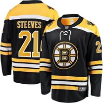Men's Fanatics Alex Steeves Black Boston Bruins Home Breakaway Jersey