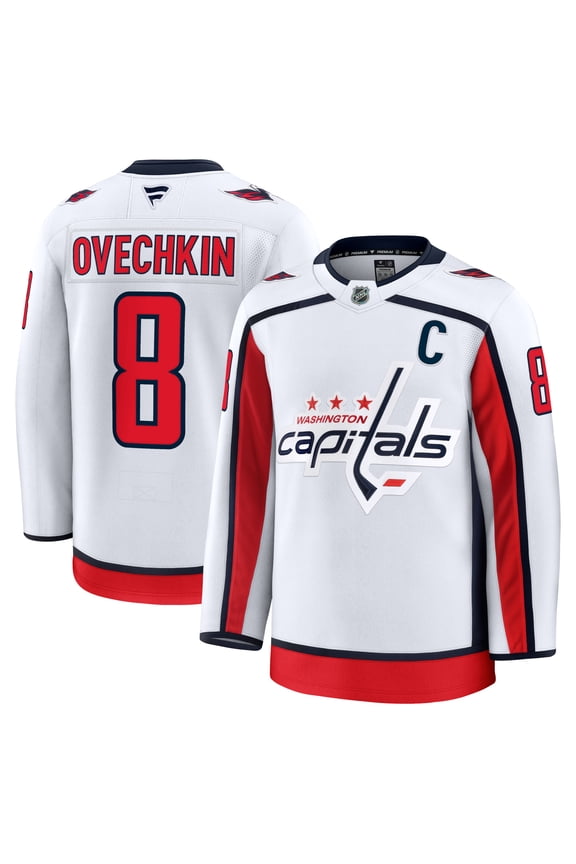Men's Fanatics Alexander Ovechkin White Washington Capitals Away Premium Jersey