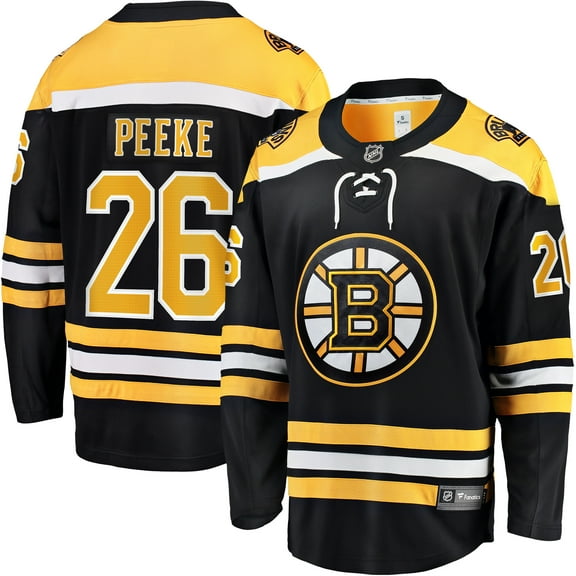 Men's Fanatics Andrew Peeke Black Boston Bruins Home Breakaway Jersey