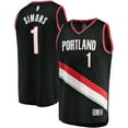 thumbnail image 1 of Men's Fanatics Anfernee Simons Black Portland Trail Blazers Fast Break Replica Jersey - Icon Edition, 1 of 3