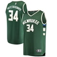 thumbnail image 1 of Men's Fanatics Antetokounmpo Green Milwaukee Bucks Fast Break Replica Player Jersey - Icon Edition, 1 of 6