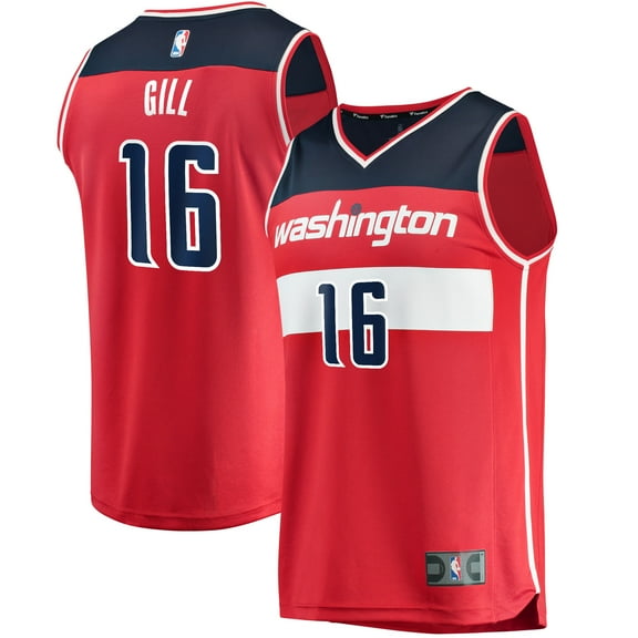 Men's Fanatics Anthony Gill Red Washington Wizards Fast Break Replica Jersey - Icon Edition