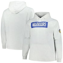 Men's Fanatics Ash Golden State Warriors Big & Tall Raglan Tri-Blend Pullover Hoodie